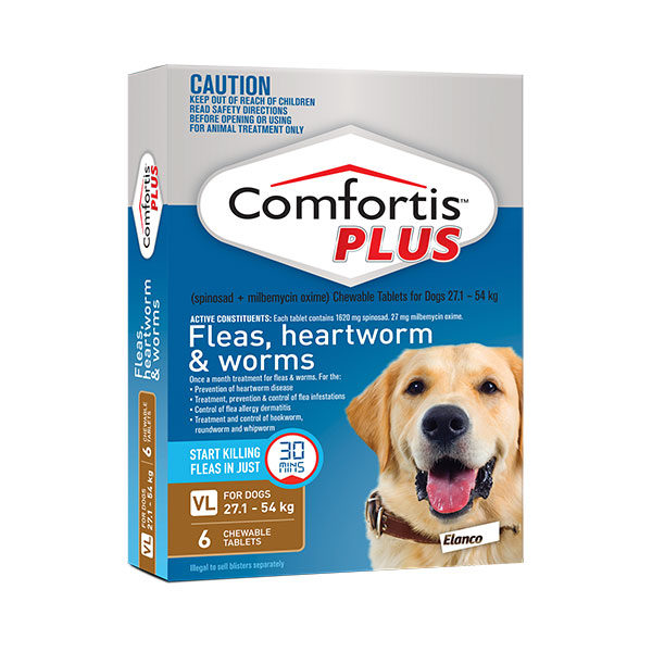 Comfortis Plus Brown Chews for Very Large Dogs - 6 Pack
