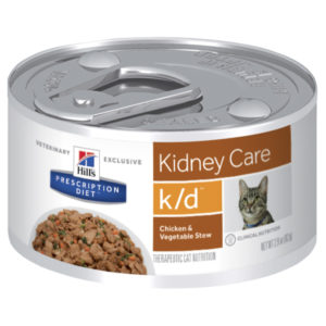 Hills Prescription Diet Feline k/d Kidney Care Chicken & Vegetable Stew 82g x 24 Cans