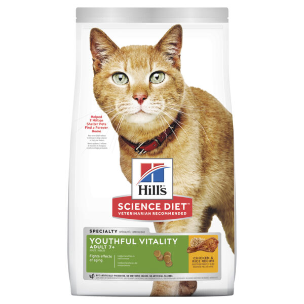 Hills Science Diet Adult Cat 7+ Youthful Vitality 1.36kg