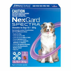 NexGard Spectra Purple Chews for Large Dogs (15.1-30kg) - 3 Pack